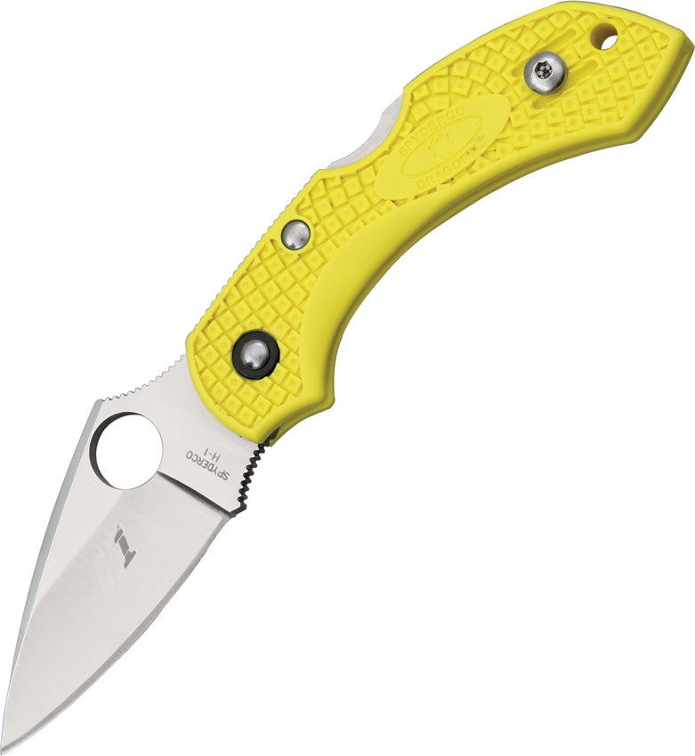 Spyderco Dragonfly2 Salt Folding Knife 2.37" H1 Steel Blade Yellow FRN Handle 28PYL2 -Spyderco - Survivor Hand Precision Knives & Outdoor Gear Store