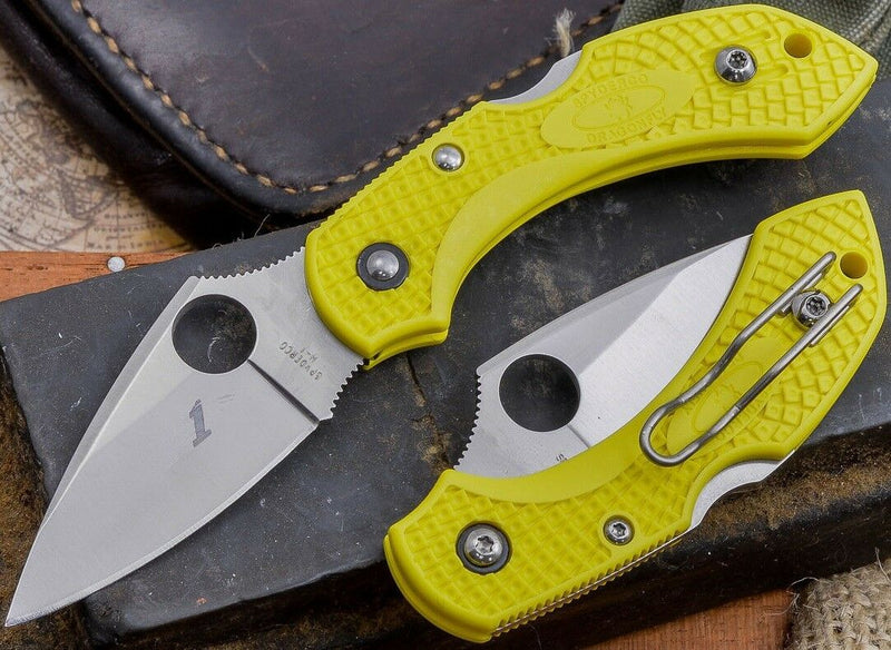 Spyderco Dragonfly2 Salt Folding Knife 2.37" H1 Steel Blade Yellow FRN Handle 28PYL2 -Spyderco - Survivor Hand Precision Knives & Outdoor Gear Store