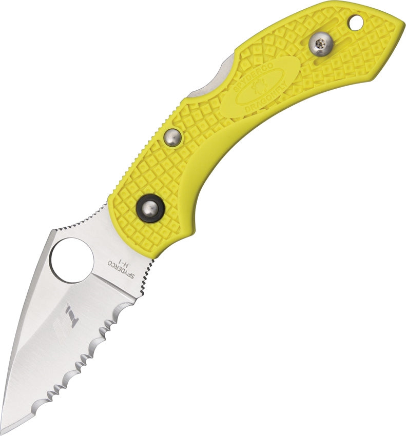 Spyderco Dragonfly 2 Salt Folding Knife 2.37" H1 Steel Leaf Blade Yellow FRN Handle 28SYL2 -Spyderco - Survivor Hand Precision Knives & Outdoor Gear Store