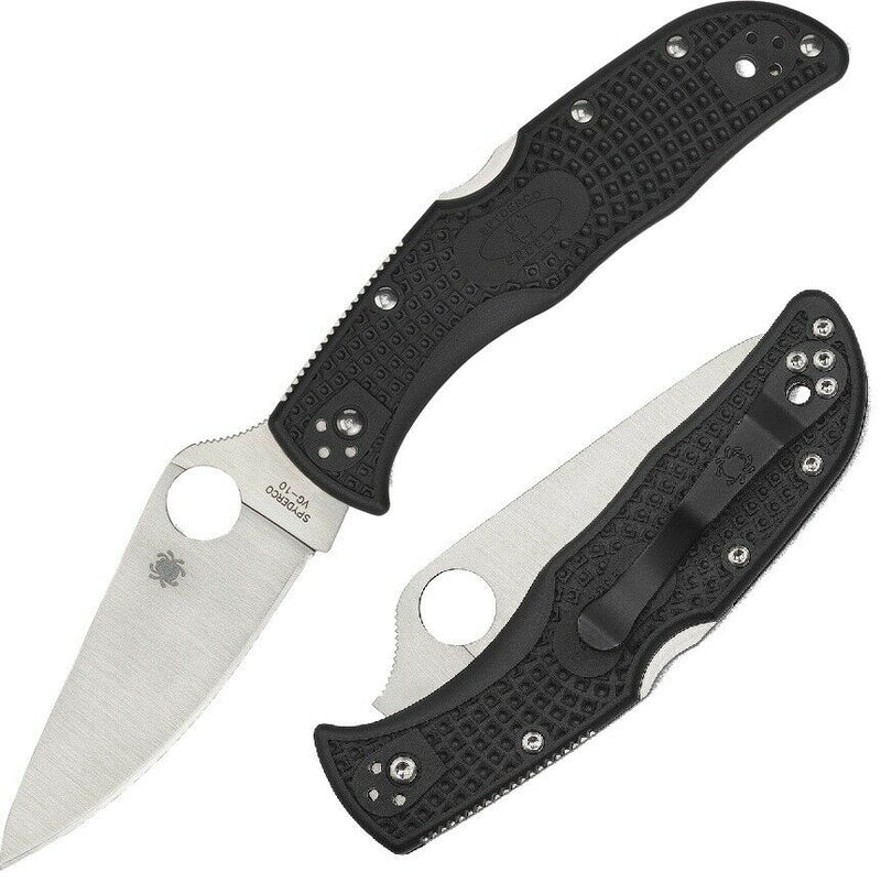 Spyderco Endela Lockback Knife 3.5" Satin Finish VG-10 Steel Blade FRN Handle C243PBK -Spyderco - Survivor Hand Precision Knives & Outdoor Gear Store