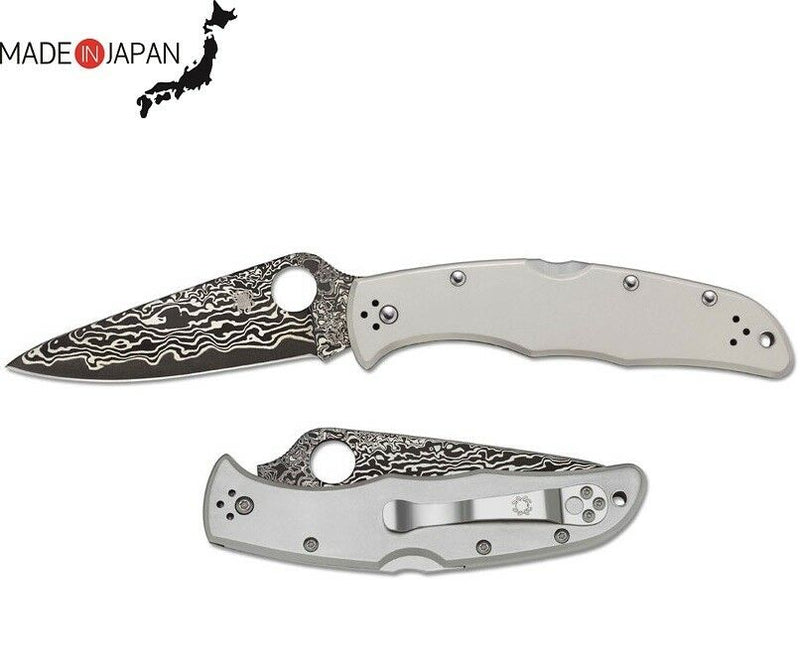 Spyderco Endura 4 Folding Knife 4.0" VG-10 Steel Damascus Blade Titanium Handle C10TIPD -Spyderco - Survivor Hand Precision Knives & Outdoor Gear Store