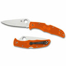 Spyderco Endura 4 Lockback Folding Knife 3.75" VG-10 Steel Blade Orange Textured FRN Handle 10FPOR -Spyderco - Survivor Hand Precision Knives & Outdoor Gear Store
