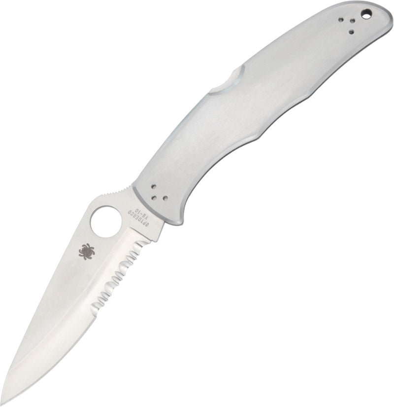 Spyderco Endura 4 Lockback Folding Knife 3.75" VG-10 Steel Blade Brushed Stainless Steel Handle 10PS -Spyderco - Survivor Hand Precision Knives & Outdoor Gear Store