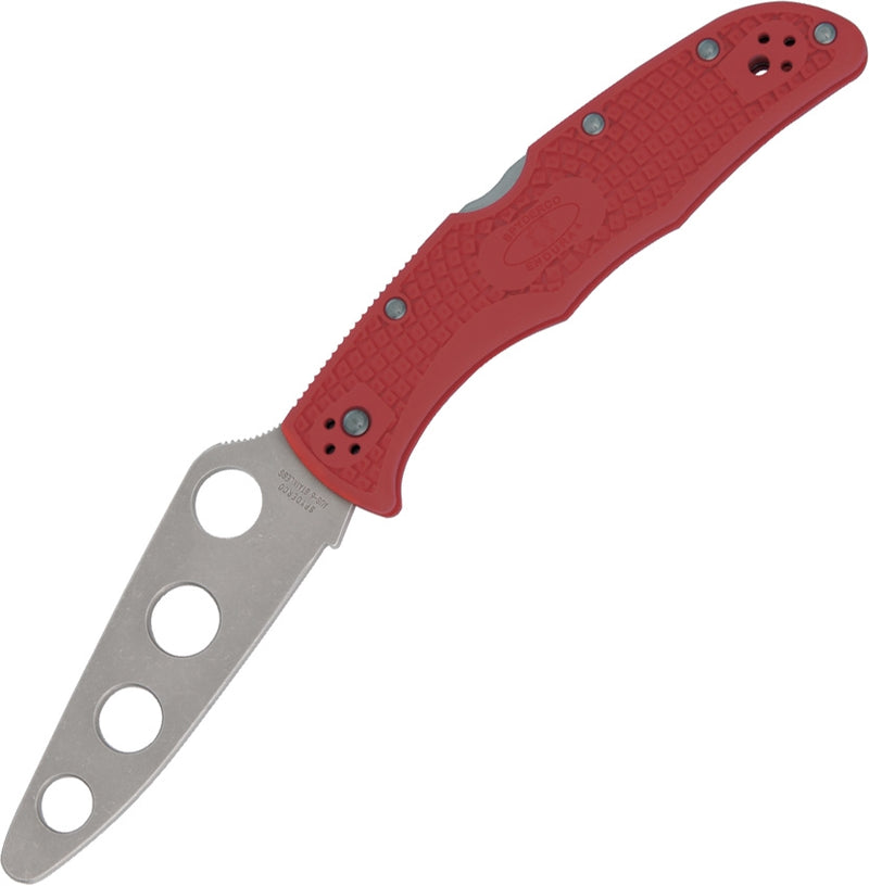 Spyderco Endura 4 Lockback Trainer Folding Knife 3.75" AUS-6 Steel Blade Red Textured FRN Handle 10TR -Spyderco - Survivor Hand Precision Knives & Outdoor Gear Store