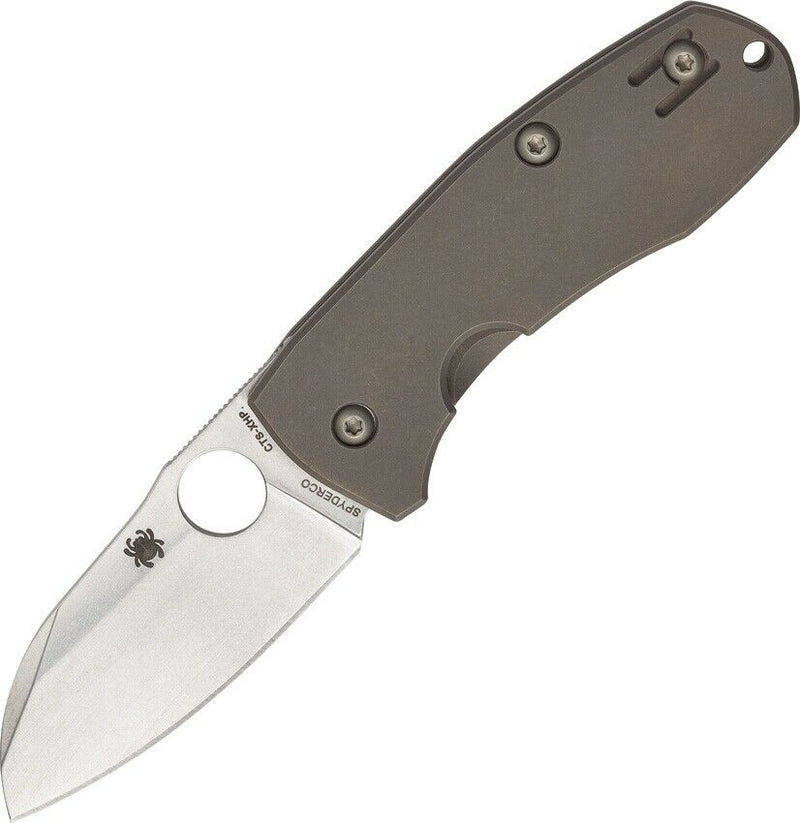 Spyderco Framelock Folding Knife 2.5" CTS-XHP Stainless Blade Titanium Handle C158TIP2 -Spyderco - Survivor Hand Precision Knives & Outdoor Gear Store