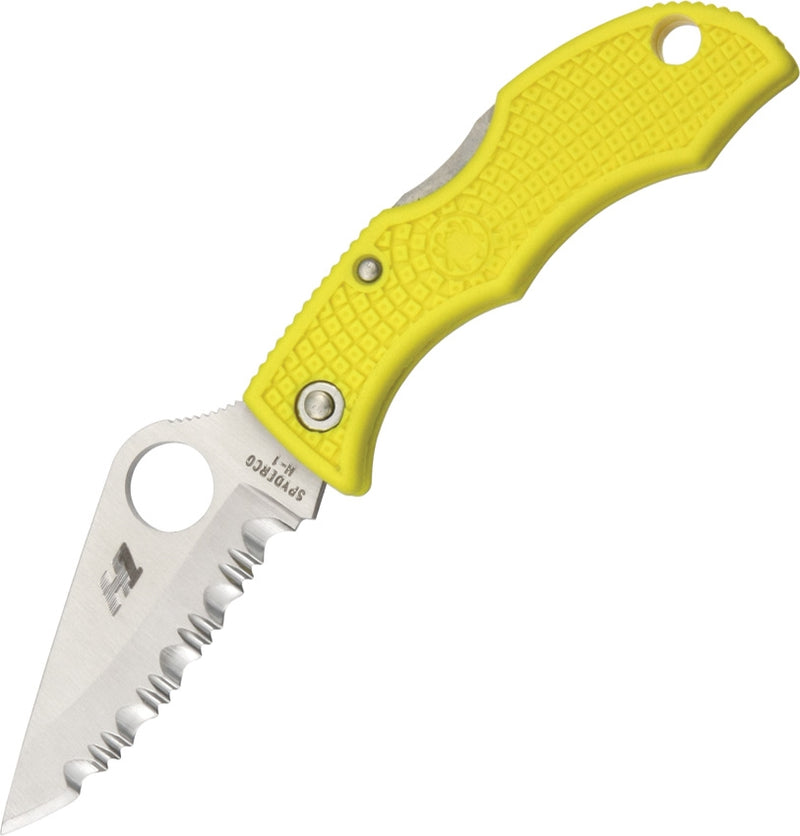 Spyderco Ladybug 3 Salt Knife 1.93" Serrated H1 Steel Blade Yellow FRN Handle LYLS3 -Spyderco - Survivor Hand Precision Knives & Outdoor Gear Store