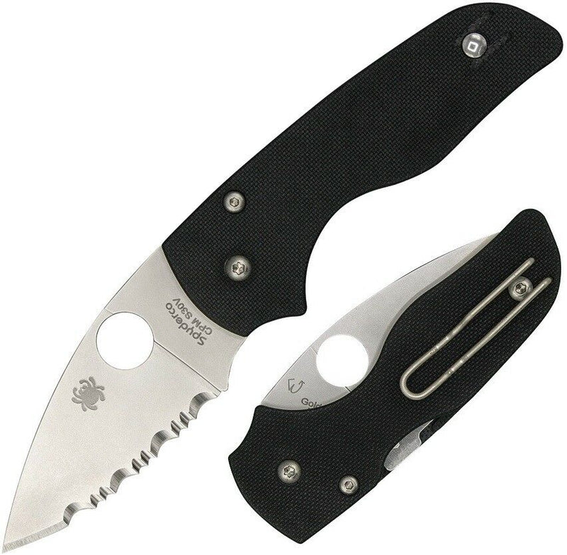 Spyderco Lil' Native Folding Knife Serrated CPM S30V Compression Lock Blade G10 Handle C230GS -Spyderco - Survivor Hand Precision Knives & Outdoor Gear Store