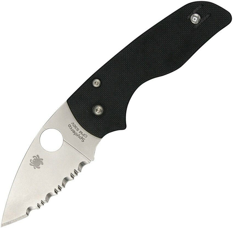 Spyderco Lil' Native Folding Knife Serrated CPM S30V Compression Lock Blade G10 Handle C230GS -Spyderco - Survivor Hand Precision Knives & Outdoor Gear Store