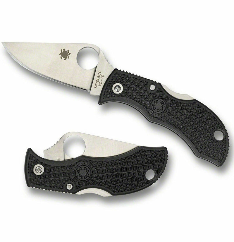 Spyderco ManBug Lockback Folding Knife 1.88" VG-10 Steel Blade Black Textured FRN Handle MBKP -Spyderco - Survivor Hand Precision Knives & Outdoor Gear Store