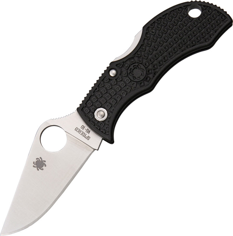 Spyderco ManBug Lockback Folding Knife 1.88" VG-10 Steel Blade Black Textured FRN Handle MBKP -Spyderco - Survivor Hand Precision Knives & Outdoor Gear Store