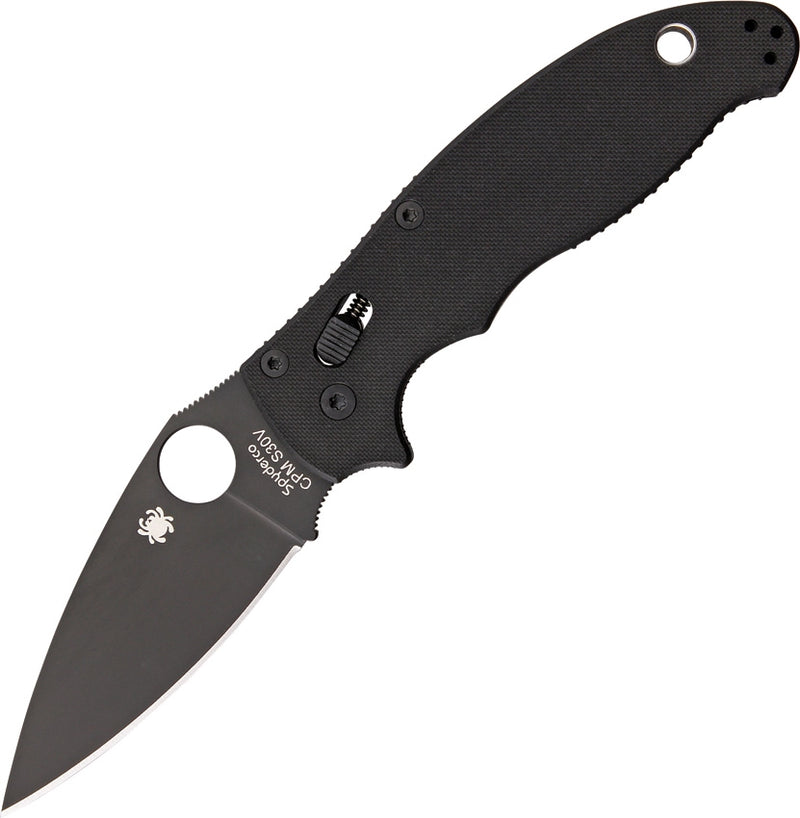 Spyderco Manix 2 Ball Bearing Folding Knife 3.38" CPM S30V Steel Blade Black G10 Handle 101GPBBK2 -Spyderco - Survivor Hand Precision Knives & Outdoor Gear Store