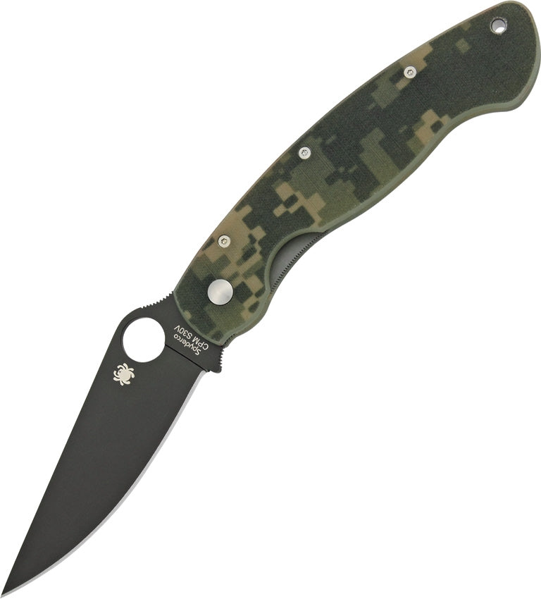 Spyderco Military Folding Pocket Knife 4" CPMS30V Steel Blade Camo G10 Handle 36GPCMOBK -Spyderco - Survivor Hand Precision Knives & Outdoor Gear Store