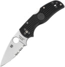 Spyderco Native 5 Folding Knife 3" Part Serrated S30VN Steel Blade FRN Handle 41PSBK5 -Spyderco - Survivor Hand Precision Knives & Outdoor Gear Store