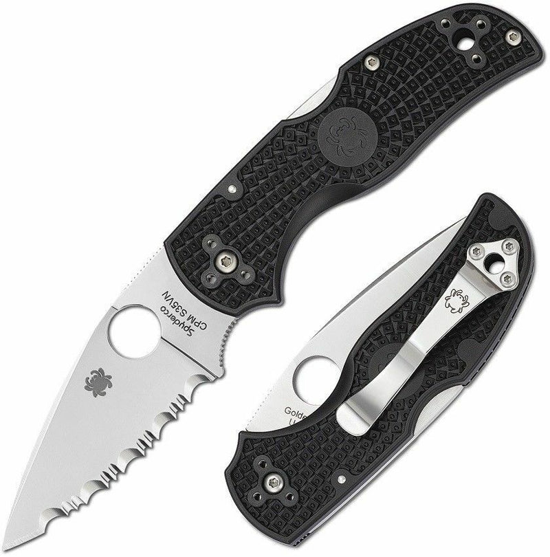 Spyderco Native 5 Folding Knife 2.95" Serrated S35VN Steel Blade FRN Handle 41SBK5 -Spyderco - Survivor Hand Precision Knives & Outdoor Gear Store