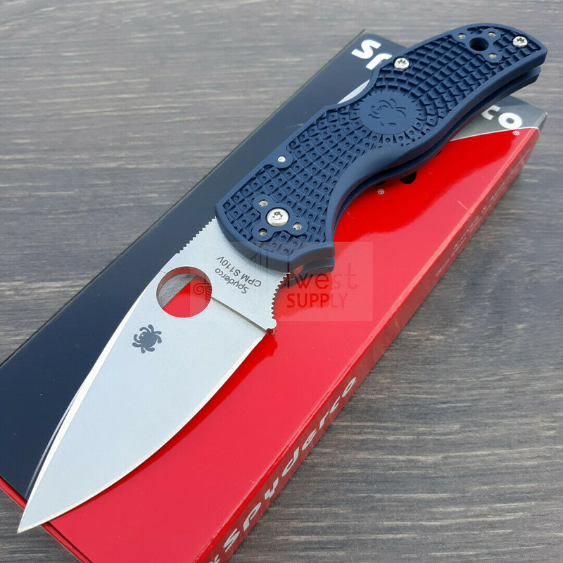 Spyderco Native 5 Lockback Folding Knife 3" CPM S110V Steel Blade Blue Handle 41PDBL5 -Spyderco - Survivor Hand Precision Knives & Outdoor Gear Store