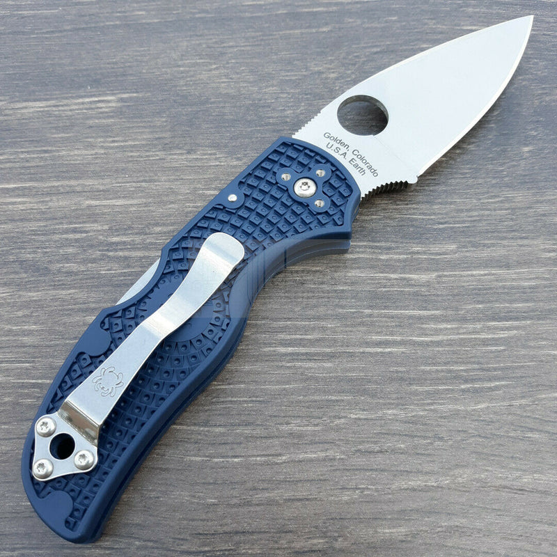 Spyderco Native 5 Lockback Folding Knife 3" CPM S110V Steel Blade Blue Handle 41PDBL5 -Spyderco - Survivor Hand Precision Knives & Outdoor Gear Store