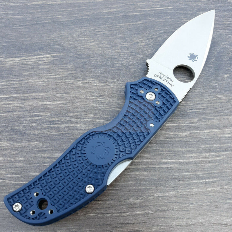 Spyderco Native 5 Lockback Folding Knife 3" CPM S110V Steel Blade Blue Handle 41PDBL5 -Spyderco - Survivor Hand Precision Knives & Outdoor Gear Store