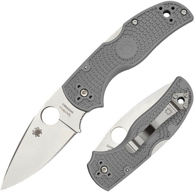 Spyderco Native 5 Maxamet 3" Micro Melt Maxamet Steel Blade Gray FRN Handle 41PGY5 -Spyderco - Survivor Hand Precision Knives & Outdoor Gear Store