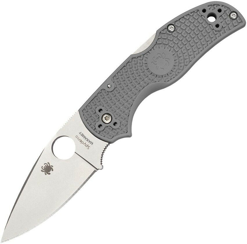 Spyderco Native 5 Maxamet 3" Micro Melt Maxamet Steel Blade Gray FRN Handle 41PGY5 -Spyderco - Survivor Hand Precision Knives & Outdoor Gear Store