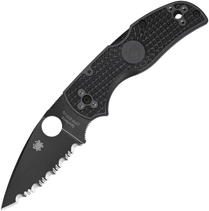 Spyderco Native 5 Pocket Knife 2.95" Serrated Black S35VN Steel Blade FRN Handle 41SBBK5 -Spyderco - Survivor Hand Precision Knives & Outdoor Gear Store