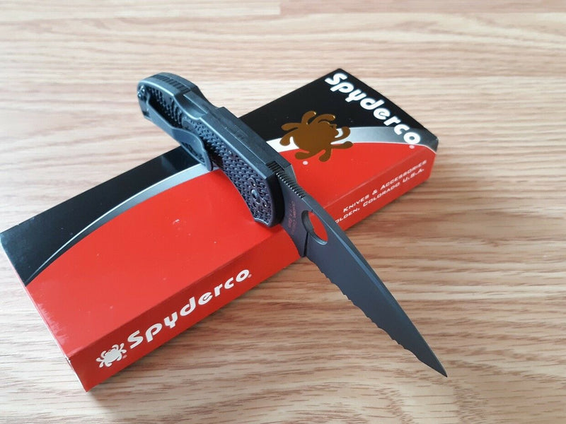 Spyderco Native 5 Pocket Knife 2.95" Serrated Black S35VN Steel Blade FRN Handle 41SBBK5 -Spyderco - Survivor Hand Precision Knives & Outdoor Gear Store