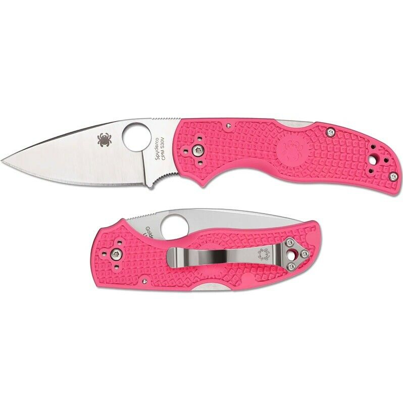 Spyderco Native 5 Folding Pocket Knife 2.95 CPM S30V Steel Blade Pink FRN Handle 41PPN5 -Spyderco - Survivor Hand Precision Knives & Outdoor Gear Store