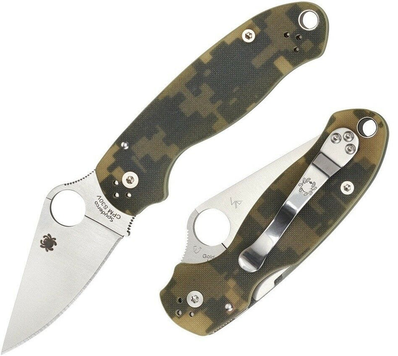 Spyderco Para 3 Folding Knife 3" CPM S30V Steel Blade Camo G10 Handle C223GPCMO -Spyderco - Survivor Hand Precision Knives & Outdoor Gear Store