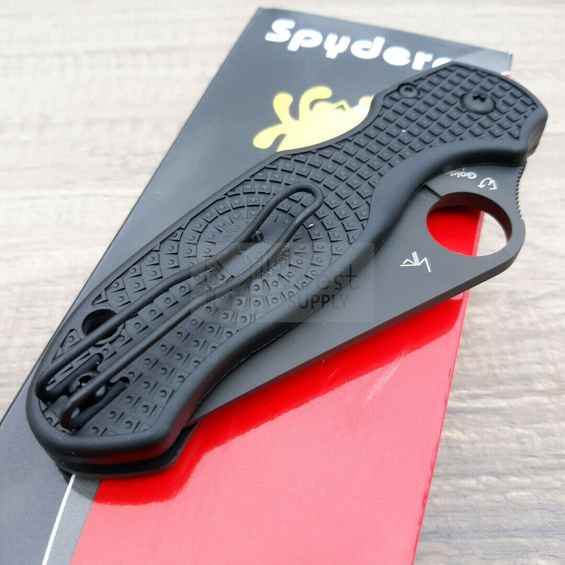 Spyderco Para 3 Folding Knife 3" Black Finish CTS-BD1 Steel Blade Black FRN Handle C223PBBK -Spyderco - Survivor Hand Precision Knives & Outdoor Gear Store