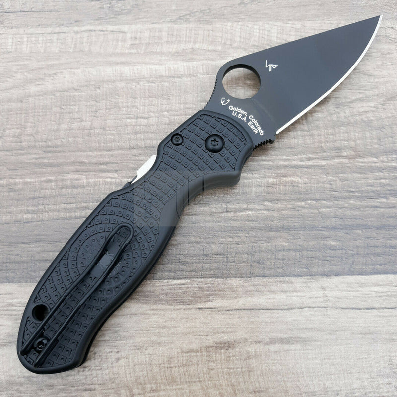 Spyderco Para 3 Folding Knife 3" Black Finish CTS-BD1 Steel Blade Black FRN Handle C223PBBK -Spyderco - Survivor Hand Precision Knives & Outdoor Gear Store