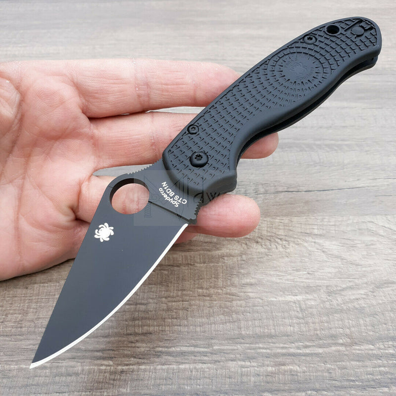 Spyderco Para 3 Folding Knife 3" Black Finish CTS-BD1 Steel Blade Black FRN Handle C223PBBK -Spyderco - Survivor Hand Precision Knives & Outdoor Gear Store