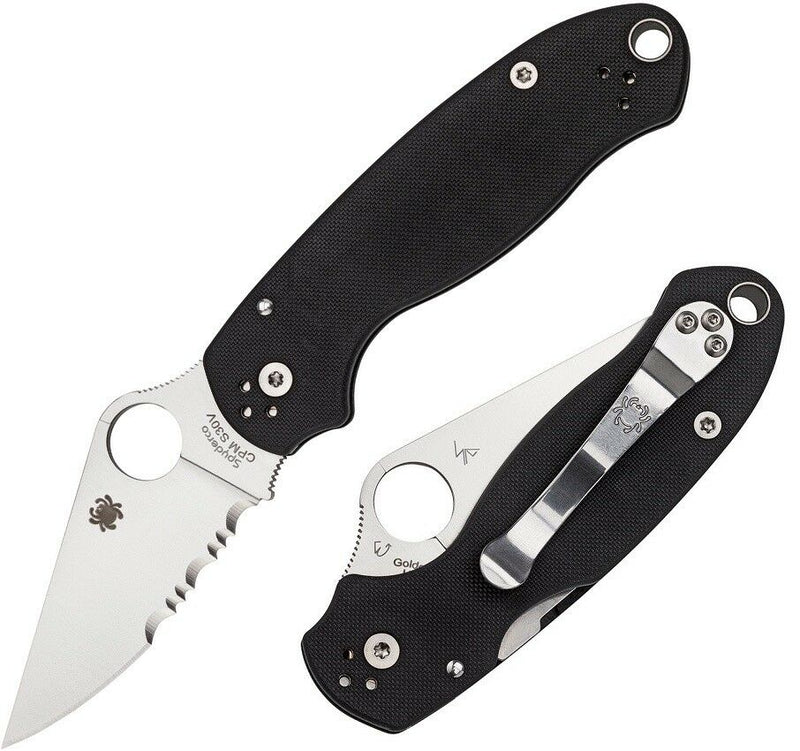 Spyderco Para 3 Folding Pocket Knife 3.0" CPM S30V Steel Blade Black G10 Handle C223GPS -Spyderco - Survivor Hand Precision Knives & Outdoor Gear Store