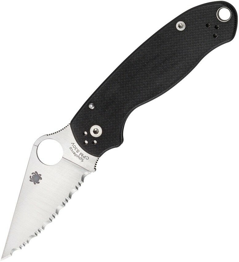 Spyderco Para 3 Folding Pocket Knife 3" CPM S30V Steel Blade Black G10 Handle C223GS -Spyderco - Survivor Hand Precision Knives & Outdoor Gear Store