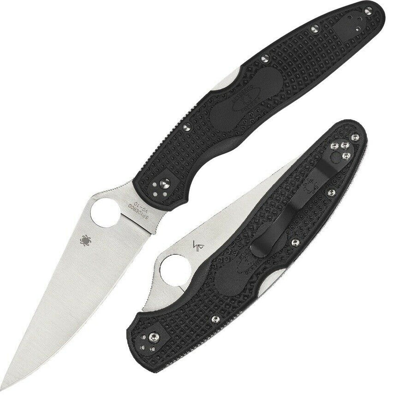 Spyderco Police Model 4 Folding Knife 4.38" VG-10 Steel Blade Black FRN Handle 07PBK4 -Spyderco - Survivor Hand Precision Knives & Outdoor Gear Store