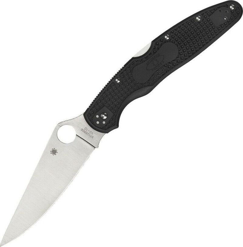 Spyderco Police Model 4 Folding Knife 4.38" VG-10 Steel Blade Black FRN Handle 07PBK4 -Spyderco - Survivor Hand Precision Knives & Outdoor Gear Store