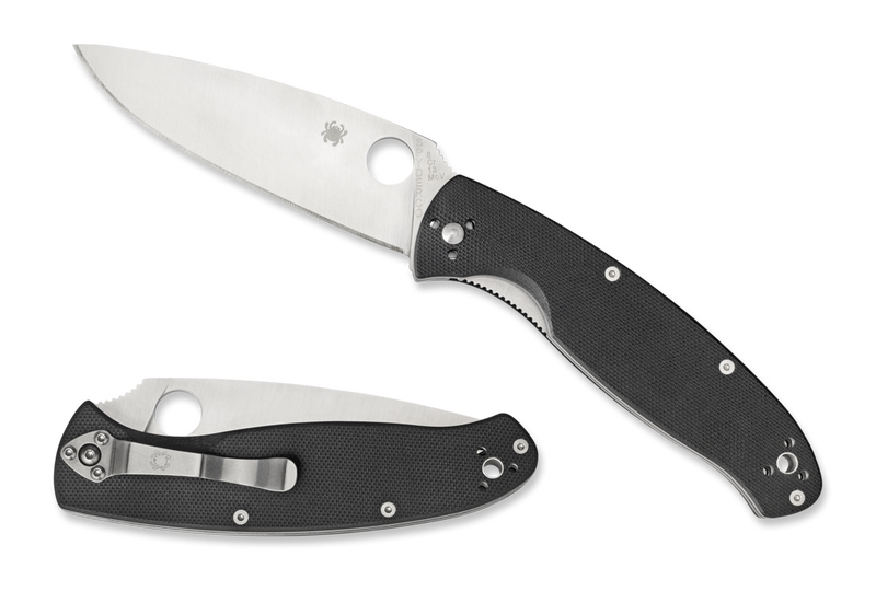 Spyderco Resilience Folding Knife 4.25" 8Cr13MoV Steel Blade Black G10 Handle C142GP -Spyderco - Survivor Hand Precision Knives & Outdoor Gear Store