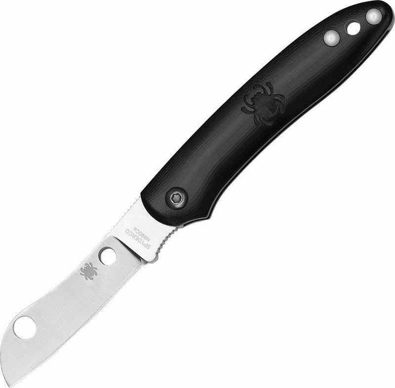 Spyderco Roadie Knife 2.09" NonLocking N690Co Steel Sheepfoot Blade Black FRN Handle C189PBK -Spyderco - Survivor Hand Precision Knives & Outdoor Gear Store