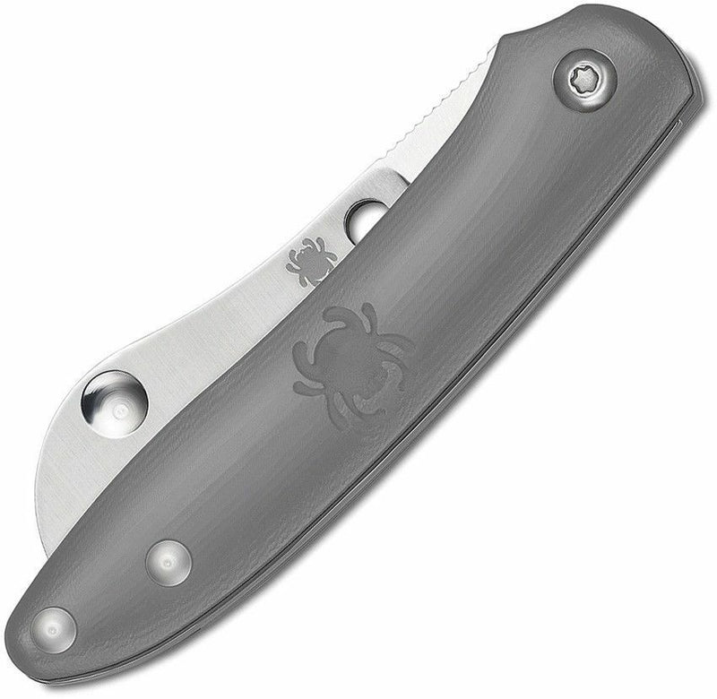 Spyderco Roadie Knife 2.09" N690Co Non Locking Sheepfoot Blade Gray FRN Handle C189PGY -Spyderco - Survivor Hand Precision Knives & Outdoor Gear Store