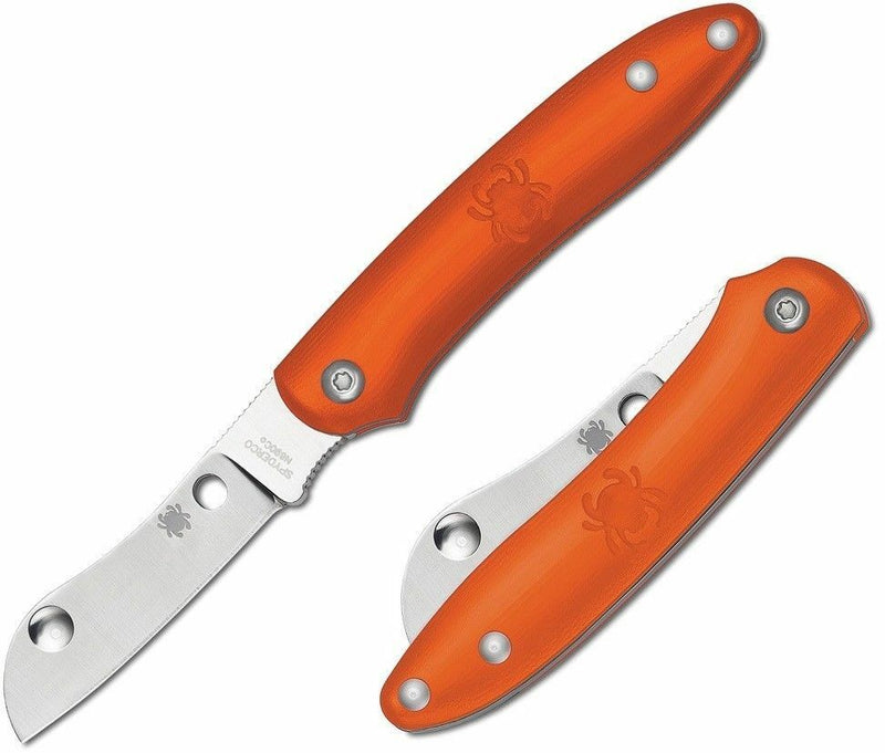 Spyderco Roadie Folding Knife 2.09" N690Co Sheepfoot Blade Orange FRN Handle C189POR -Spyderco - Survivor Hand Precision Knives & Outdoor Gear Store