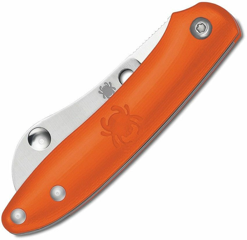 Spyderco Roadie Folding Knife 2.09" N690Co Sheepfoot Blade Orange FRN Handle C189POR -Spyderco - Survivor Hand Precision Knives & Outdoor Gear Store