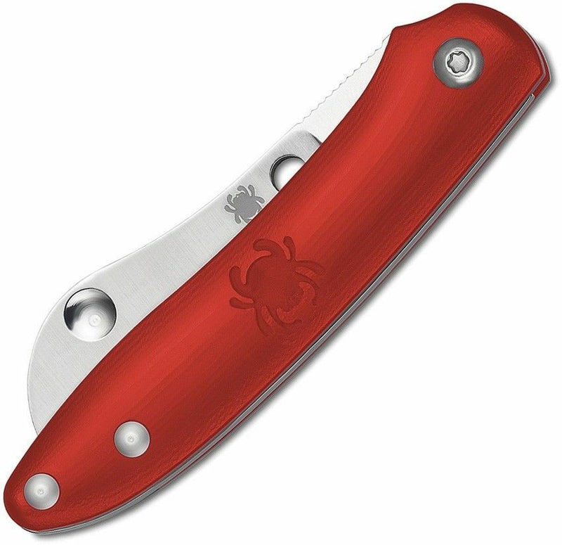 Spyderco Roadie Knife 2.09" N690Co Non Locking Sheepfoot Blade Red FRN Handle C189PRD -Spyderco - Survivor Hand Precision Knives & Outdoor Gear Store