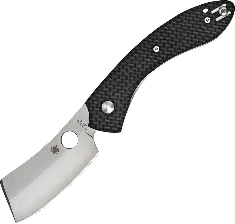 Spyderco Roc Folding Knife 3" VG10 S Steel Cleaver Style Blade Black G10 Handle C177GP -Spyderco - Survivor Hand Precision Knives & Outdoor Gear Store