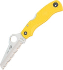 Spyderco Saver Salt 79mm Folding Knife 3.09" H-1 Steel Blade Yellow FRN Handle C118SYL -Spyderco - Survivor Hand Precision Knives & Outdoor Gear Store