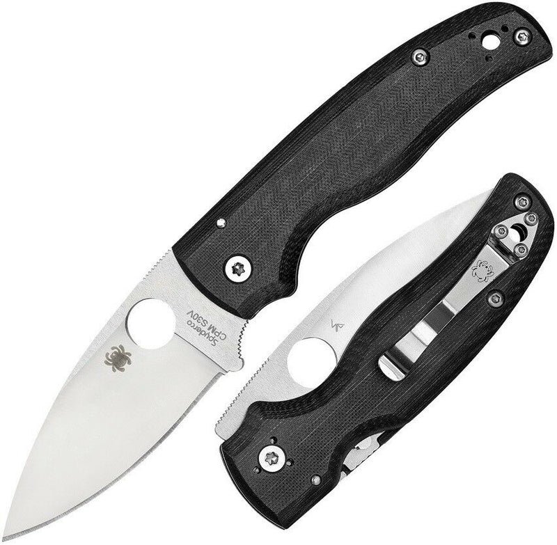 Spyderco Shaman Compression Lock Folding Knife 3.63" CPM S30V Steel Blade Black Stainless / G10 Scales Handle C229GP -Spyderco - Survivor Hand Precision Knives & Outdoor Gear Store
