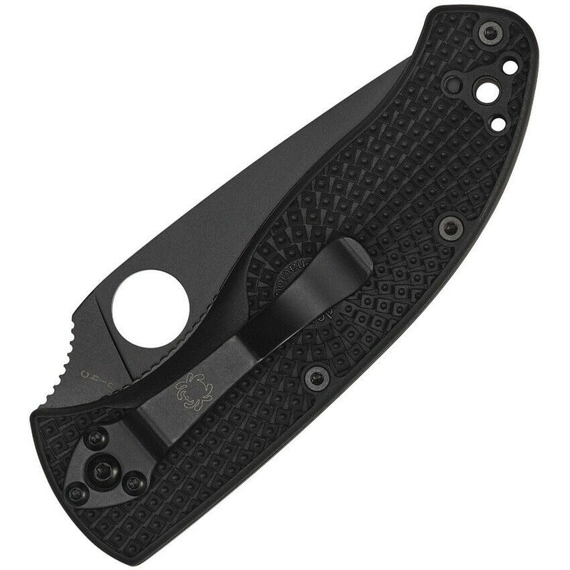 Spyderco Tenacious Folding Knife 3.38" 8Cr13MoV Steel Blade Texture FRN Handle C122PBBK -Spyderco - Survivor Hand Precision Knives & Outdoor Gear Store