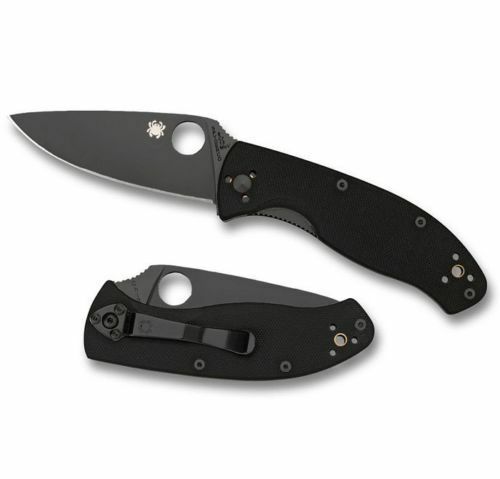 Spyderco Tenacious Linerlock Folding Knife 3.38" Black 8Cr13MoV Steel Blade G10 Handle 122GBBKP -Spyderco - Survivor Hand Precision Knives & Outdoor Gear Store