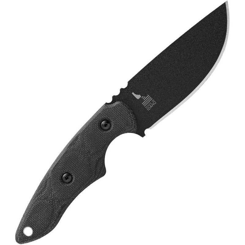 TOPS 3 Pointer Fixed Knife 3.13" 1095HC Steel Blade Black Canvas Micarta Handle 3PR01 -TOPS - Survivor Hand Precision Knives & Outdoor Gear Store