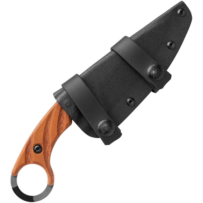 TOPS C.U.T. 4.0 Fixed Knife 4.25" 1095HC Steel Full Tang Blade Tan Micarta Handle PCUT40C -TOPS - Survivor Hand Precision Knives & Outdoor Gear Store