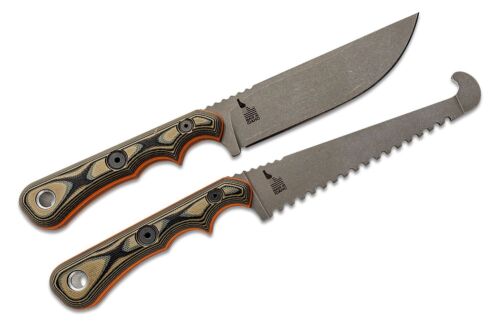 TOPS Muley Combo Fixed Knives 154CM Steel Blades Tan / Black G10 Handles MCMB01 -TOPS - Survivor Hand Precision Knives & Outdoor Gear Store