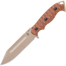TOPS M-Pat Fixed Knife 4.88" 1095HC Steel Full Blade Tan Canvas Micarta Handle MPAT01 -TOPS - Survivor Hand Precision Knives & Outdoor Gear Store