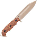 TOPS M-Pat Fixed Knife 4.88" 1095HC Steel Full Blade Tan Canvas Micarta Handle MPAT01 -TOPS - Survivor Hand Precision Knives & Outdoor Gear Store